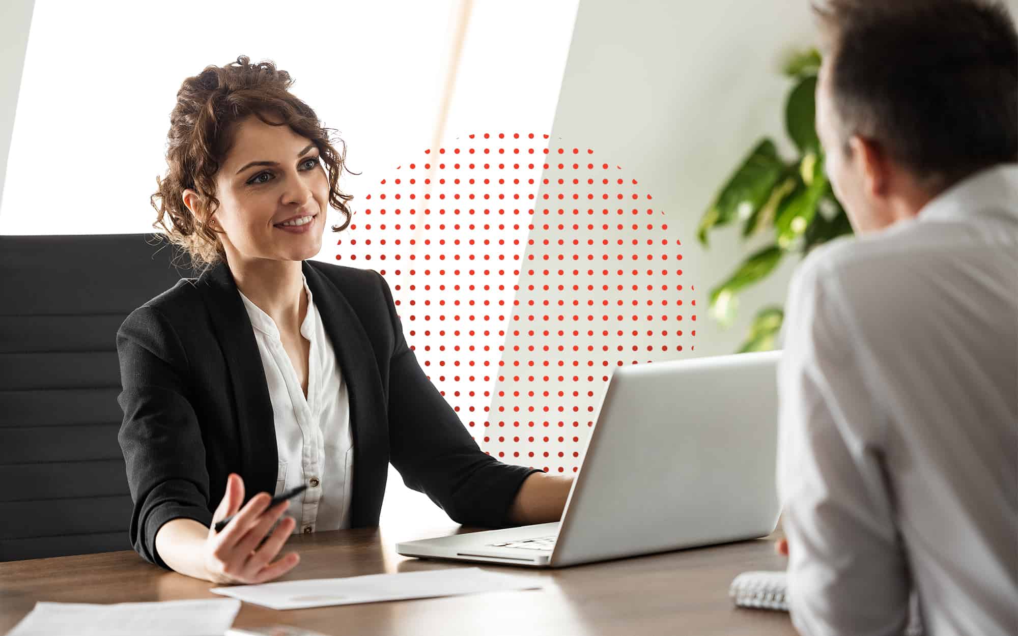 HR consultant meeting with a business client